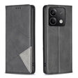 For Xiaomi Redmi Note 13 4G Global Rhombus Texture Magnetic Leather Phone Case(Black) - Note 13 Cases by PMC TechLife | Online Shopping South Africa | PMC TechLife | Buy Now Pay Later Mobicred