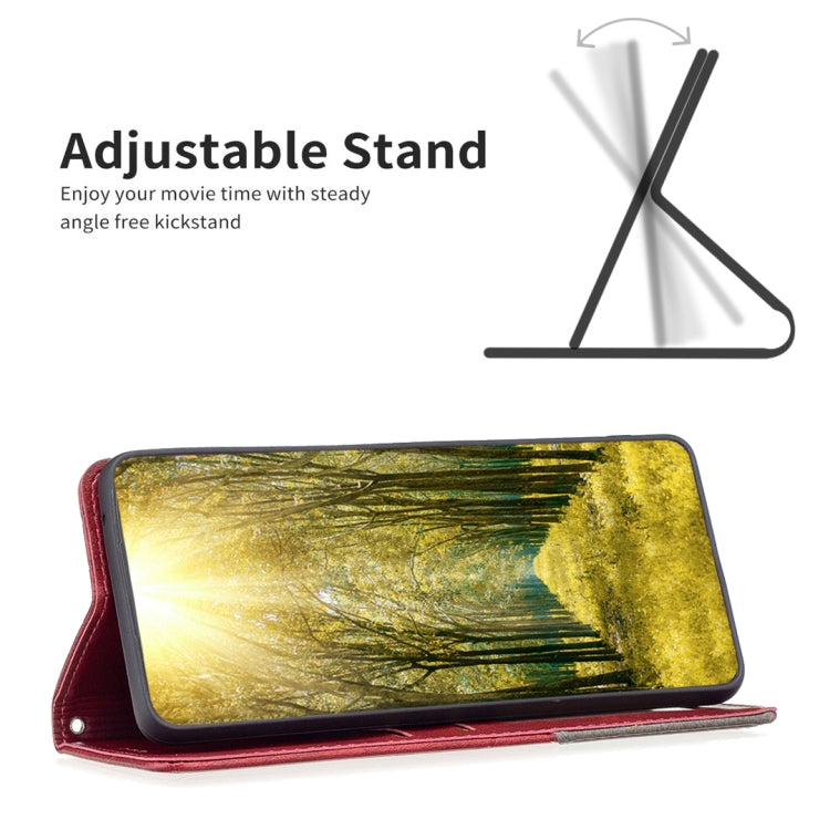 For Xiaomi Redmi A3 Rhombus Texture Magnetic Leather Phone Case(Red)