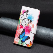 For Xiaomi Redmi K70 / K70 Pro Colored Drawing Pattern Leather Phone Case(Butterflies)