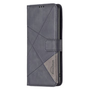 For Google Pixel 9 Pro Magnetic Buckle Rhombus Texture Leather Phone Case(Black)