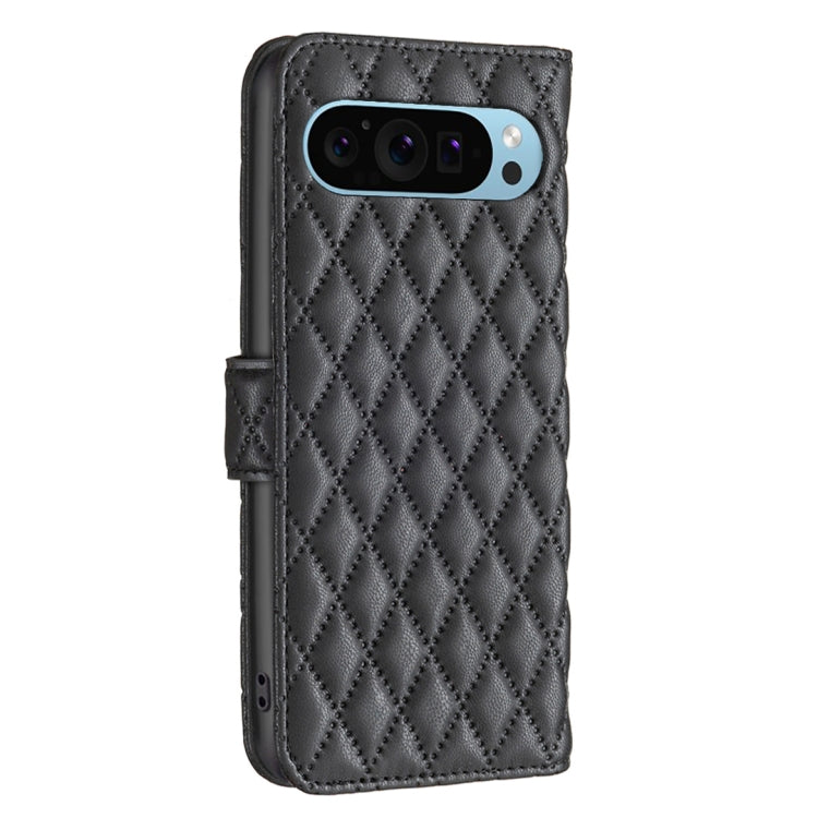 For Google Pixel 9 Diamond Lattice Wallet Leather Flip Phone Case(Black)