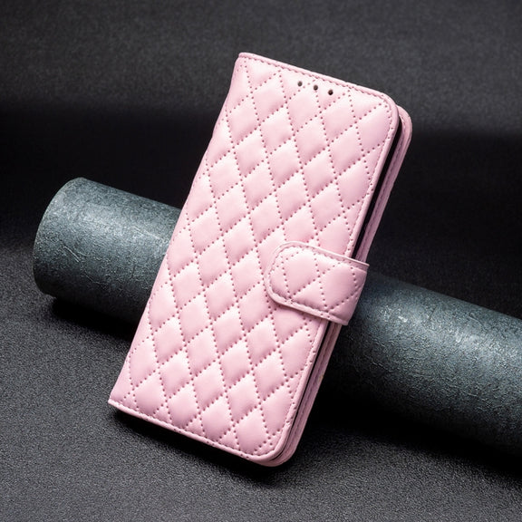 For Google Pixel 9 Diamond Lattice Wallet Leather Flip Phone Case(Pink)
