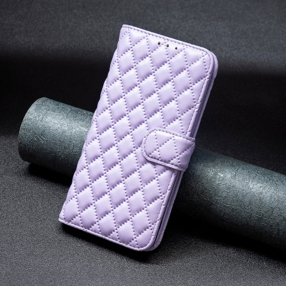 For Google Pixel 9 Pro Diamond Lattice Wallet Leather Flip Phone Case(Purple)