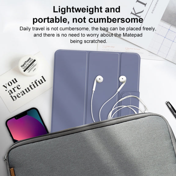 For Huawei Matepad Pro 10.8 3-fold Double-sided Clip Buckle Magnetic Smart Tablet Case(Black)
