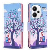 For Xiaomi Redmi Note 13 Pro+ 5G Colored Drawing Pattern Leather Phone Case(Owl)