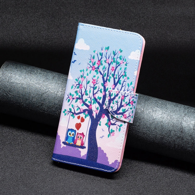 For Xiaomi Redmi 13C Colored Drawing Pattern Leather Phone Case(Owl)