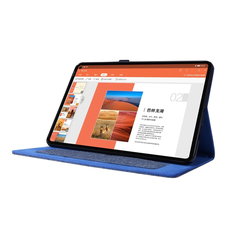 For Huawei MatePad SE 11 2024 Fabric Leather Tablet Case(Blue)