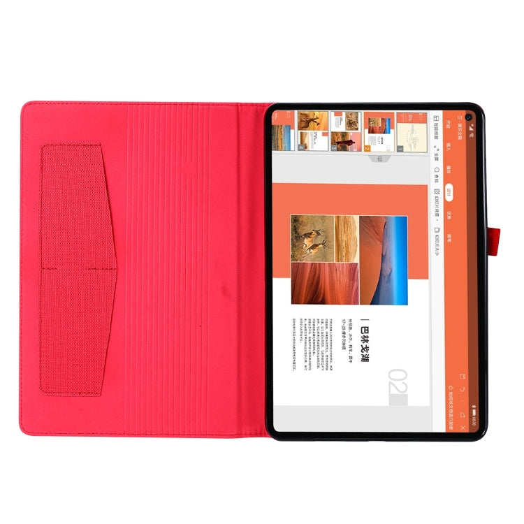 For Huawei MatePad SE 11 2024 Fabric Leather Tablet Case(Red)
