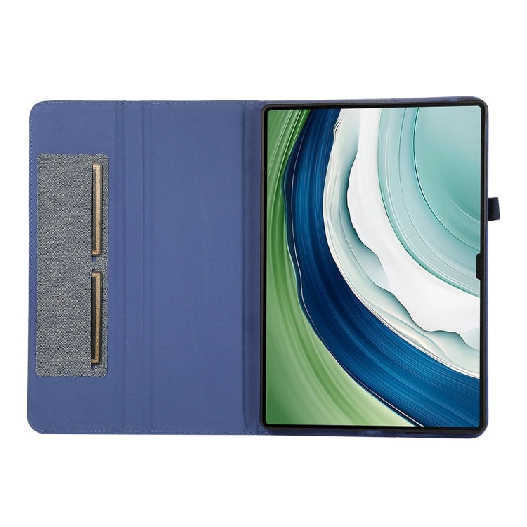 For Huawei MatePad Pro 12.2 2024 Fabric Leather Tablet Case(Blue)