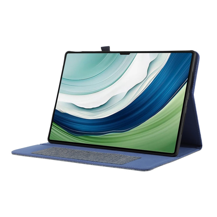 For Huawei MatePad Pro 12.2 2024 Fabric Leather Tablet Case(Blue)