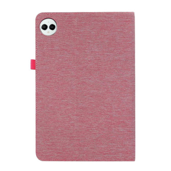 For Huawei MatePad Pro 12.2 2024 Fabric Leather Tablet Case(Rose Red)