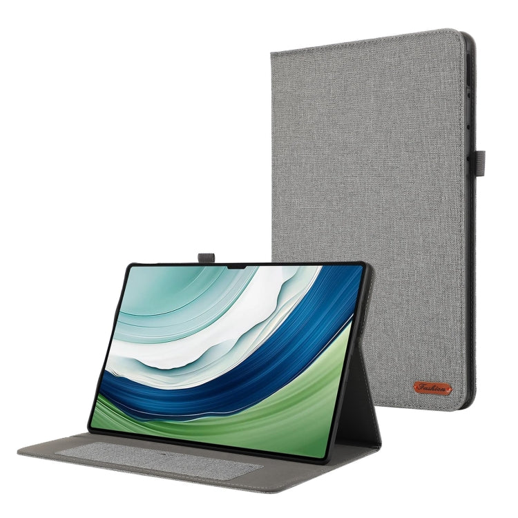 For Huawei MatePad Pro 12.2 2024 Fabric Leather Tablet Case(Grey)