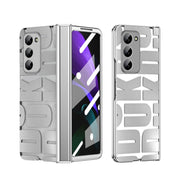 For Samsung Galaxy Z Fold2 5G Integrated Electroplating Folding Phone Case with Hinge(Silver)