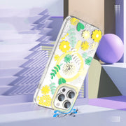 For iPhone 15 MagSafe Magnetic TPU Phone Case(Yellow Chrysanthemum)