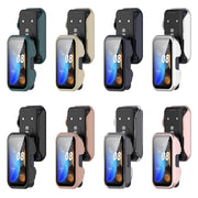 For Huawei Band 10 / 9 / 8 PC + Tempered Film Integrated Protective Watch Case(Transparent White)