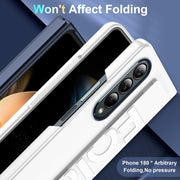 For Samsung Galaxy Z Fold4 Silicone Wristband Holder Foldable Phone Case(White)
