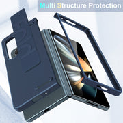 For Samsung Galaxy Z Fold4 Silicone Wristband Holder Foldable Phone Case(White)