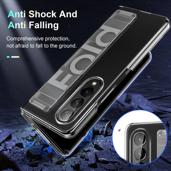 For Samsung Galaxy Z Fold4 Silicone Wristband Holder Foldable Phone Case(White)