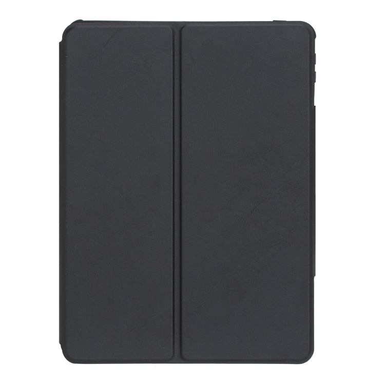 For iPad 11 2025 / 10th Gen 10.9 2022 F10B-A 360 Rotation Acrylic Transparent Bluetooth Keyboard Leather Case With Touch Control(Black)