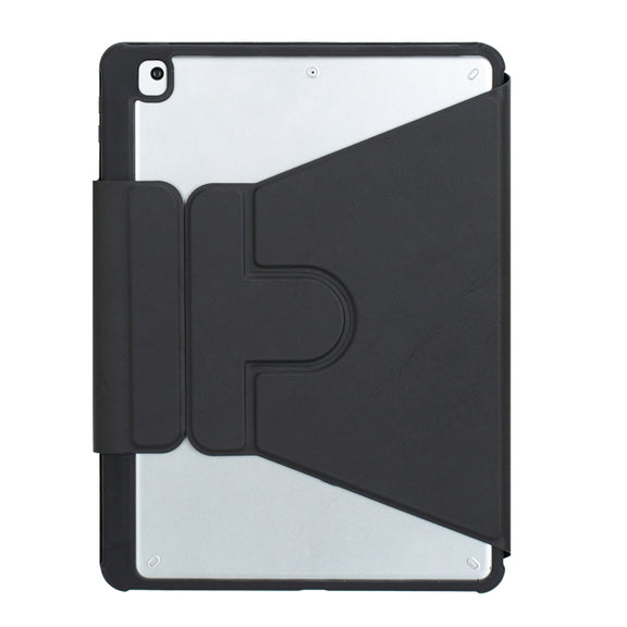 For iPad 11 2025 / 10th Gen 10.9 2022 F10B-A 360 Rotation Acrylic Transparent Bluetooth Keyboard Leather Case With Touch Control(Black)