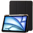 For iPad Pro 11 2024 Clear Acrylic 3-Fold Leather Tablet Case(Black) - iPad Pro 11 2024 Cases by PMC TechLife | Online Shopping South Africa | PMC TechLife | Buy Now Pay Later Mobicred