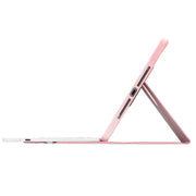 For iPad 10th Gen 10.9 2022 F10B-AS 360 Rotation Acrylic Transparent Bluetooth Keyboard Leather Case With Touch Control / Backlight(Pink)