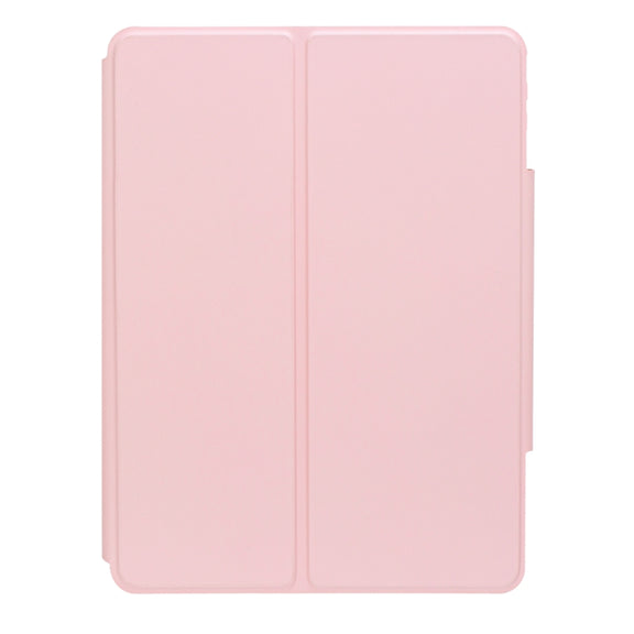 For iPad 10th Gen 10.9 2022 F10BS 360 Rotation Acrylic Transparent Bluetooth Keyboard Leather Case With Backlight(Pink)