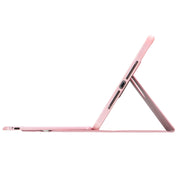 For iPad 10th Gen 10.9 2022 F10BS 360 Rotation Acrylic Transparent Bluetooth Keyboard Leather Case With Backlight(Pink)