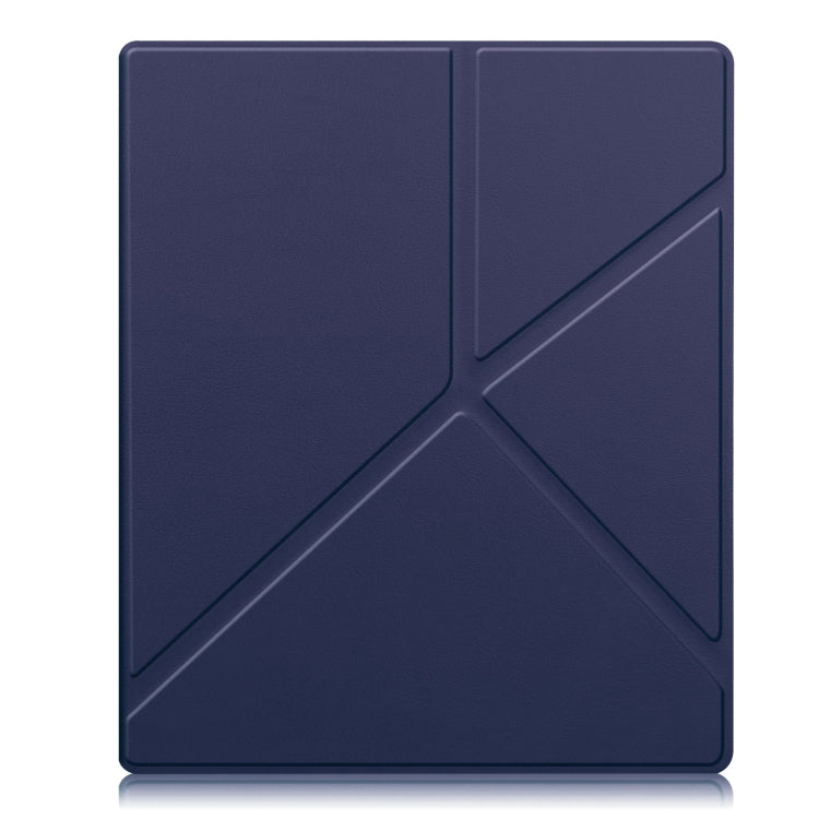 For Kobo Elipsa 2E Solid Color Deformation TPU Leather Smart Tablet Case(Dark Blue)