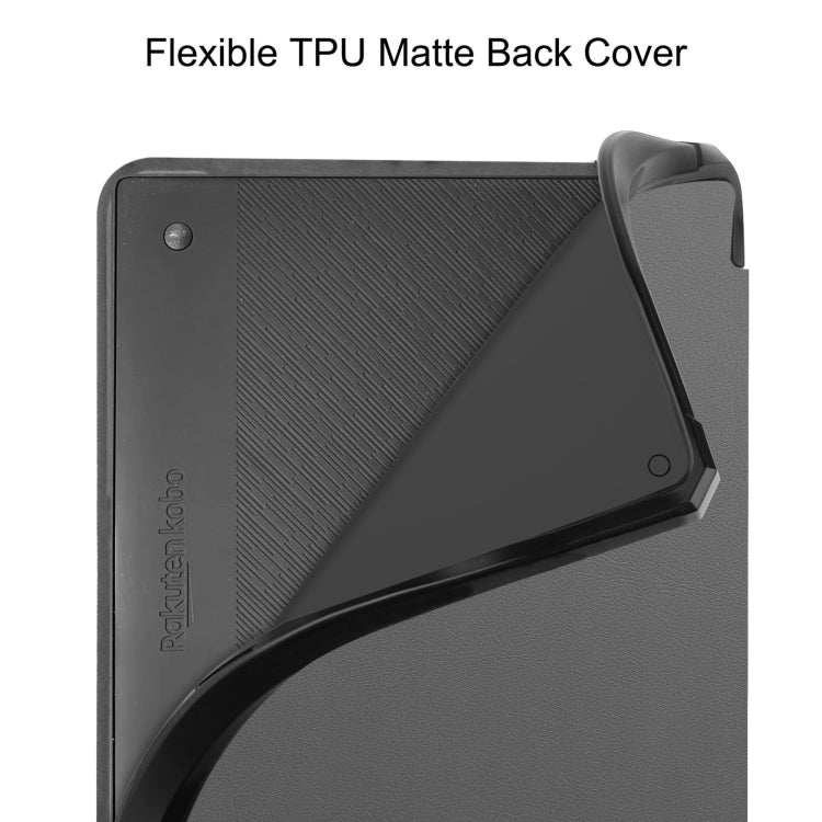 For Kobo Elipsa 2E Solid Color Deformation TPU Leather Smart Tablet Case(Grey)