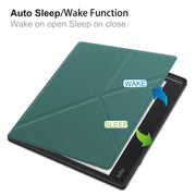 For Kobo Elipsa 2E Solid Color Deformation TPU Leather Smart Tablet Case(Green)