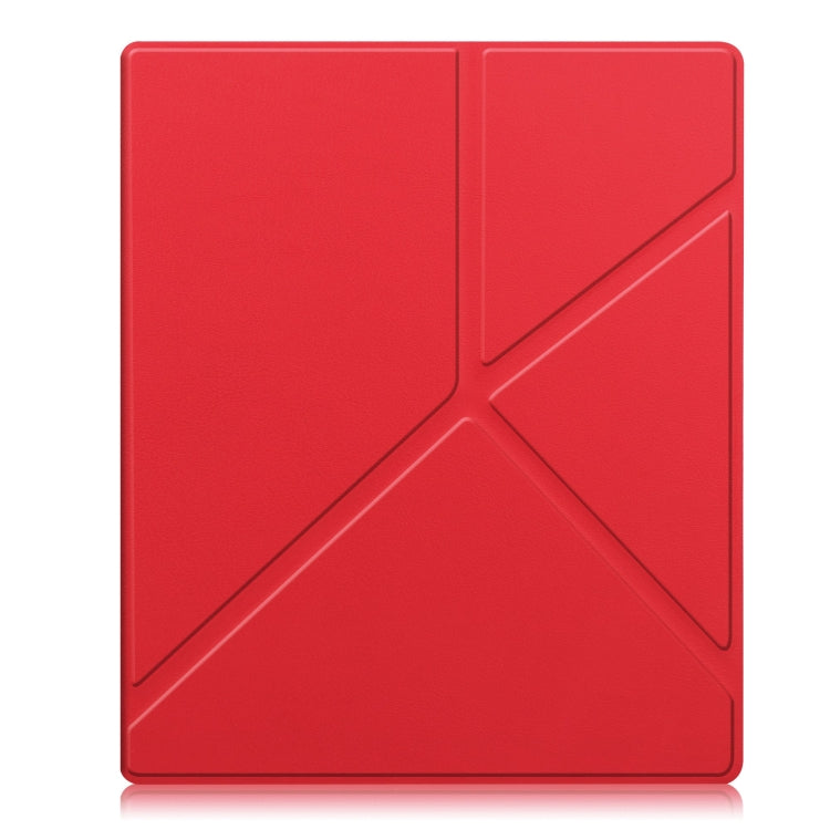 For Kobo Elipsa 2E Solid Color Deformation TPU Leather Smart Tablet Case(Red)