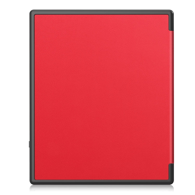 For Kobo Elipsa 2E Solid Color Deformation TPU Leather Smart Tablet Case(Red)