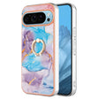 For Google Pixel 9 / 9 Pro Electroplating IMD TPU Phone Case with Ring(Blue Marble) - Google Cases by PMC TechLife | Online Shopping South Africa | PMC TechLife | Buy Now Pay Later Mobicred