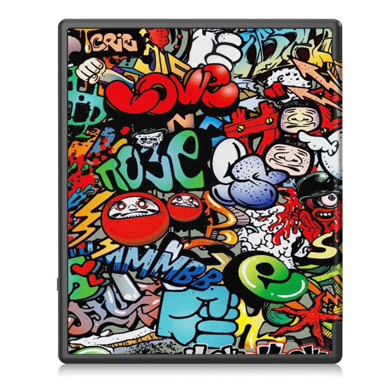 For Kobo Elipsa 2E Painted Deformation TPU Leather Smart Tablet Case(Graffiti)
