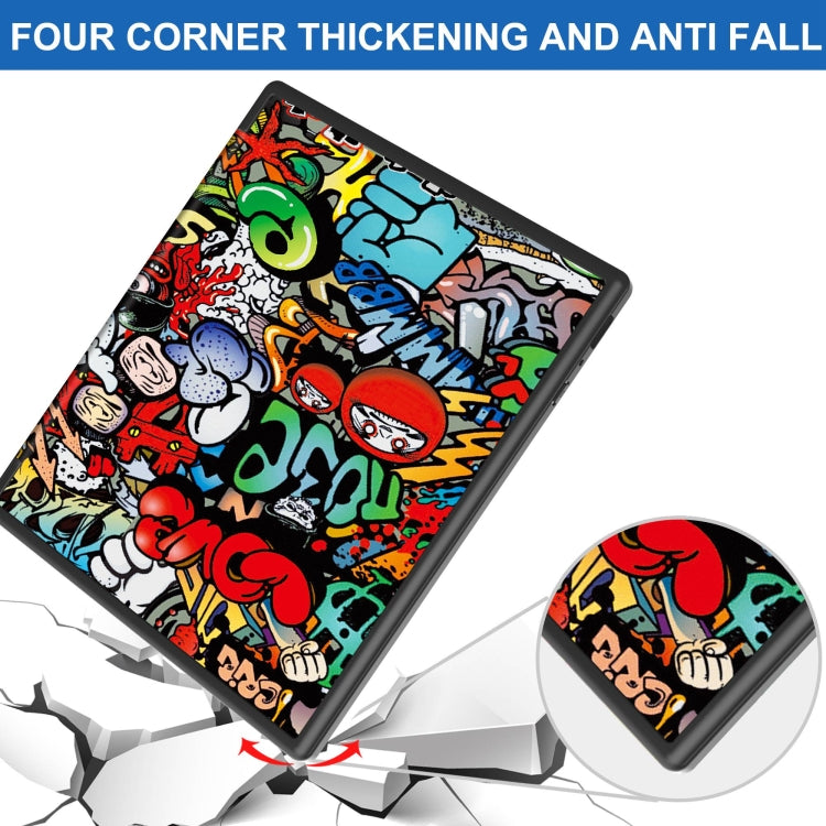 For Kobo Elipsa 2E Painted Deformation TPU Leather Smart Tablet Case(Graffiti)