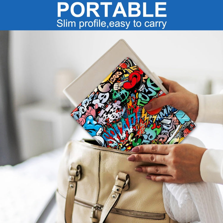 For Kobo Elipsa 2E Painted Deformation TPU Leather Smart Tablet Case(Graffiti)