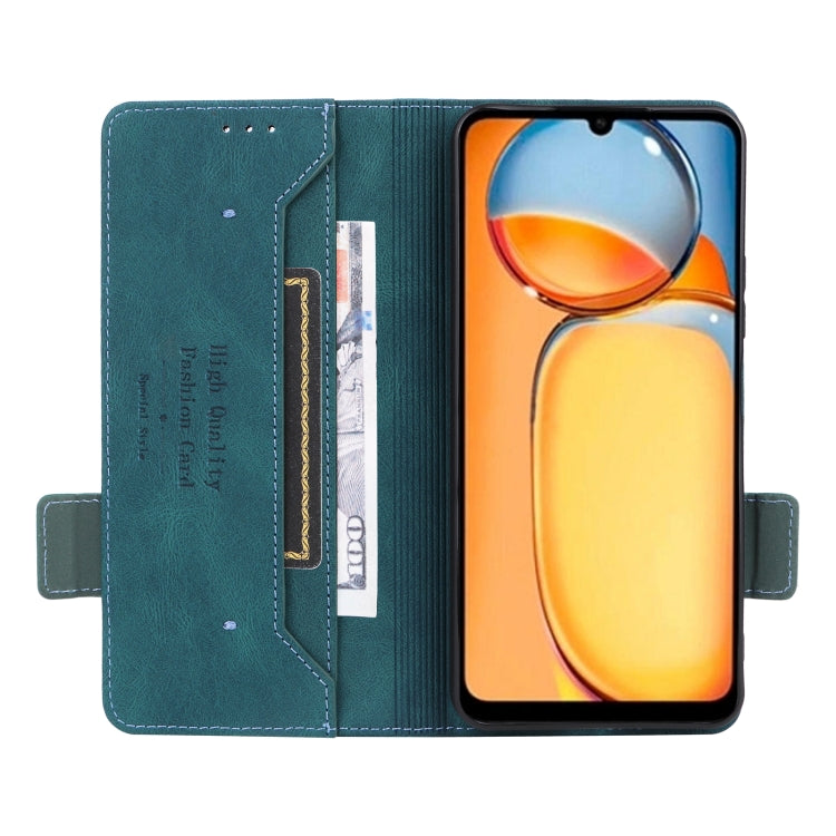 For Xiaomi Redmi 13C Magnetic Clasp Leather Phone Case(Green)
