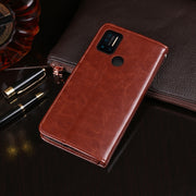 For UMIDIGI A7 Pro idewei Crazy Horse Texture Horizontal Flip Leather Case with Holder & Card Slots & Wallet(Sky Blue)