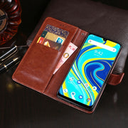 For UMIDIGI A7 Pro idewei Crazy Horse Texture Horizontal Flip Leather Case with Holder & Card Slots & Wallet(Sky Blue)