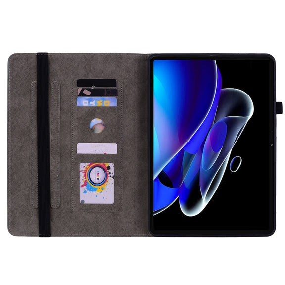 For Realme Pad X Butterfly Rose Embossed Leather Tablet Case(Red)