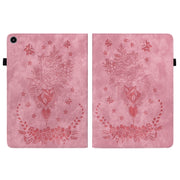 For Huawei MatePad SE 10.4 Butterfly Rose Embossed Leather Tablet Case(Pink)