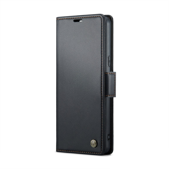 For Google Pixel 7a CaseMe 023 Butterfly Buckle Litchi Texture RFID Anti-theft Leather Phone Case(Black)