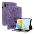 For Honor Pad V8 Pro Butterfly Rose Embossed Leather Tablet Case(Purple) - Honor Cases by PMC TechLife | Online Shopping South Africa | PMC TechLife | Buy Now Pay Later Mobicred