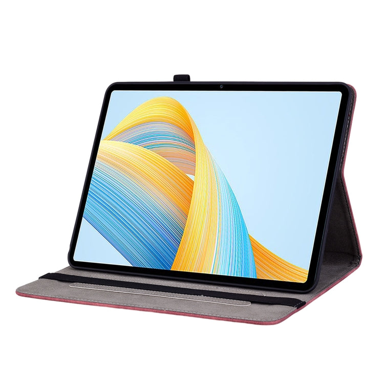 For Honor Pad V8 Pro Butterfly Rose Embossed Leather Tablet Case(Red)