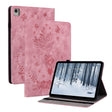 For Nokia T21 Butterfly Rose Embossed Leather Tablet Case(Pink) - Honor Cases by PMC TechLife | Online Shopping South Africa | PMC TechLife | Buy Now Pay Later Mobicred