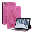 For Nokia T21 Butterfly Rose Embossed Leather Tablet Case(Rose Red) - Honor Cases by PMC TechLife | Online Shopping South Africa | PMC TechLife | Buy Now Pay Later Mobicred