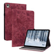 For Nokia T21 Butterfly Rose Embossed Leather Tablet Case(Red) - Honor Cases by PMC TechLife | Online Shopping South Africa | PMC TechLife | Buy Now Pay Later Mobicred