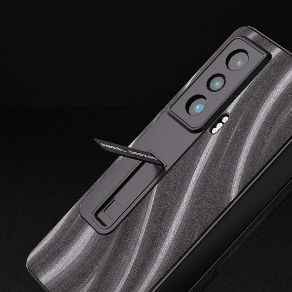 For Honor Magic Vs Galactic Pattern Integrated Protective Phone Case with Holder(Grey)