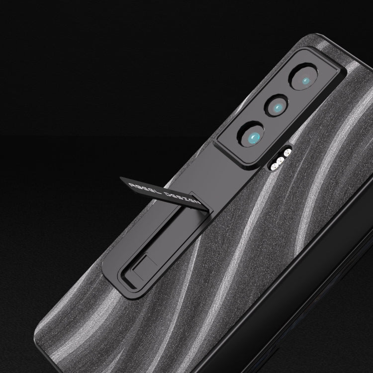 For Honor Magic Vs Galactic Pattern Integrated Protective Phone Case with Holder(Grey)